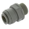 Raccord droit fileté 1/2&#8243; BSP avec joint – Tube 3/8&#8243; push&#8209;fit | Réf. AMCB0607