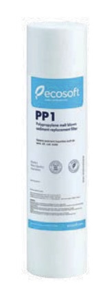 Cartouche filtrante sédiments 10" – Polypropylène Spun – 20 microns – Ecosoft