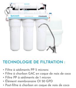 Osmoseur ECOSOFT Absolute 50 GPD avec Pompe – 5 étapes – Réservoir 12 L