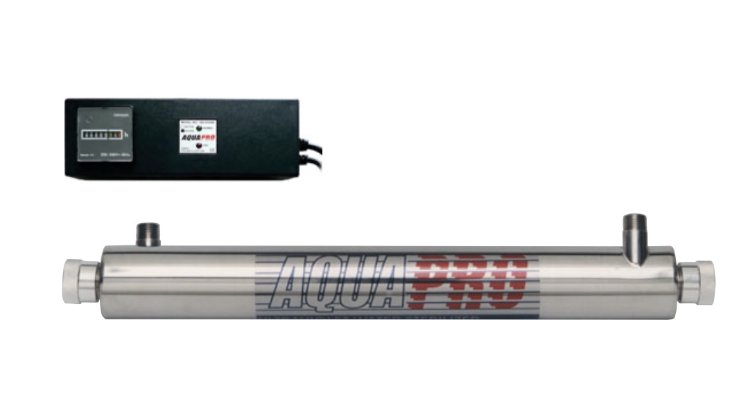 Stérilisateur UV ART082125 PR&#8209;UV&#8209;6GPM&#8209;HT1&#8209;34 – 20&#8239;W – Raccords 3/4"