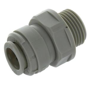 Raccord droit fileté 1/2&#8243; BSP avec joint – Tube 3/8&#8243; push&#8209;fit | Réf. AMCB0607