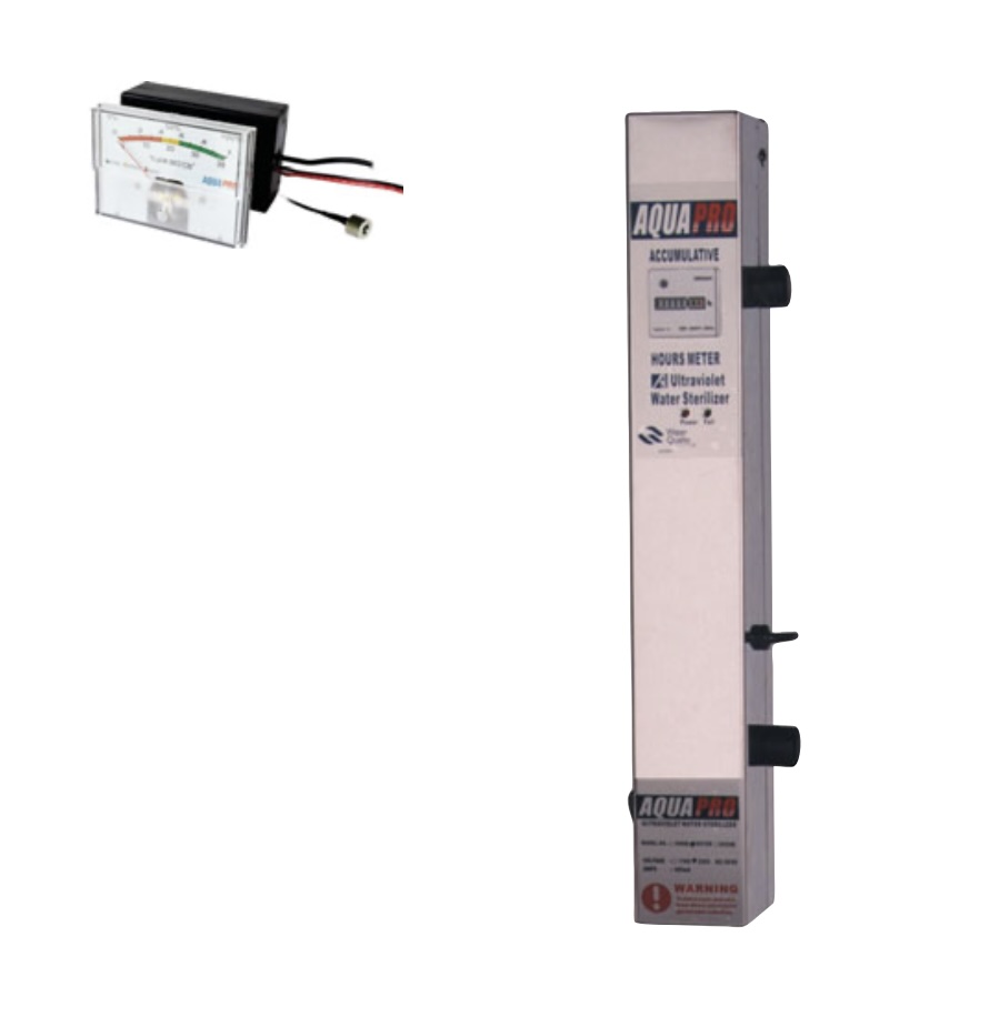 Stérilisateur UV ART057308 PR&#8209;UV&#8209;6GPM&#8209;VTM – 20&#8239;W – Avec Moniteur d’Intensité