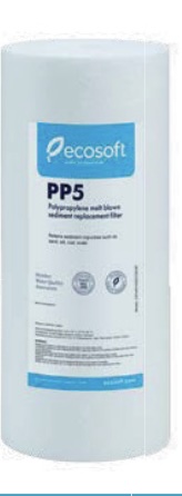 Cartouche filtrante sédiments Big Blue 10" – Polypropylène Spun – 5 microns – Ecosoft