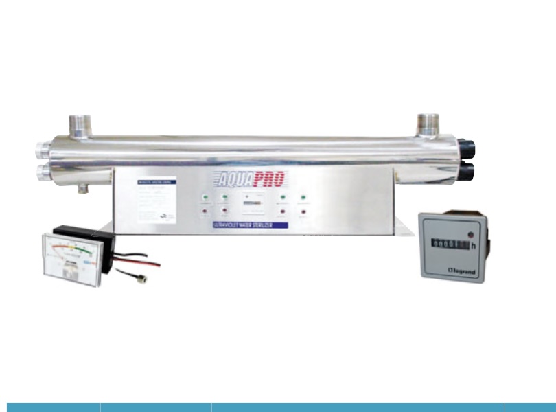 Stérilisateur UV ART057301 – PR&#8209;UV&#8209;36GPM&#8209;HT – 120&#8239;W – Haut Débit Horizontal