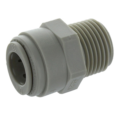 Raccord mâle droit 3/8&#8243; fileté – Tube 3/8&#8243; push&#8209;fit | Réf. AMC0606