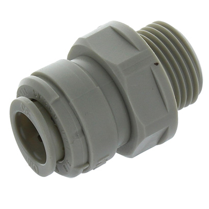 Raccord droit fileté 3/8&#8243; BSP avec joint – Tube 3/8&#8243; push&#8209;fit | Réf. AMCB0606